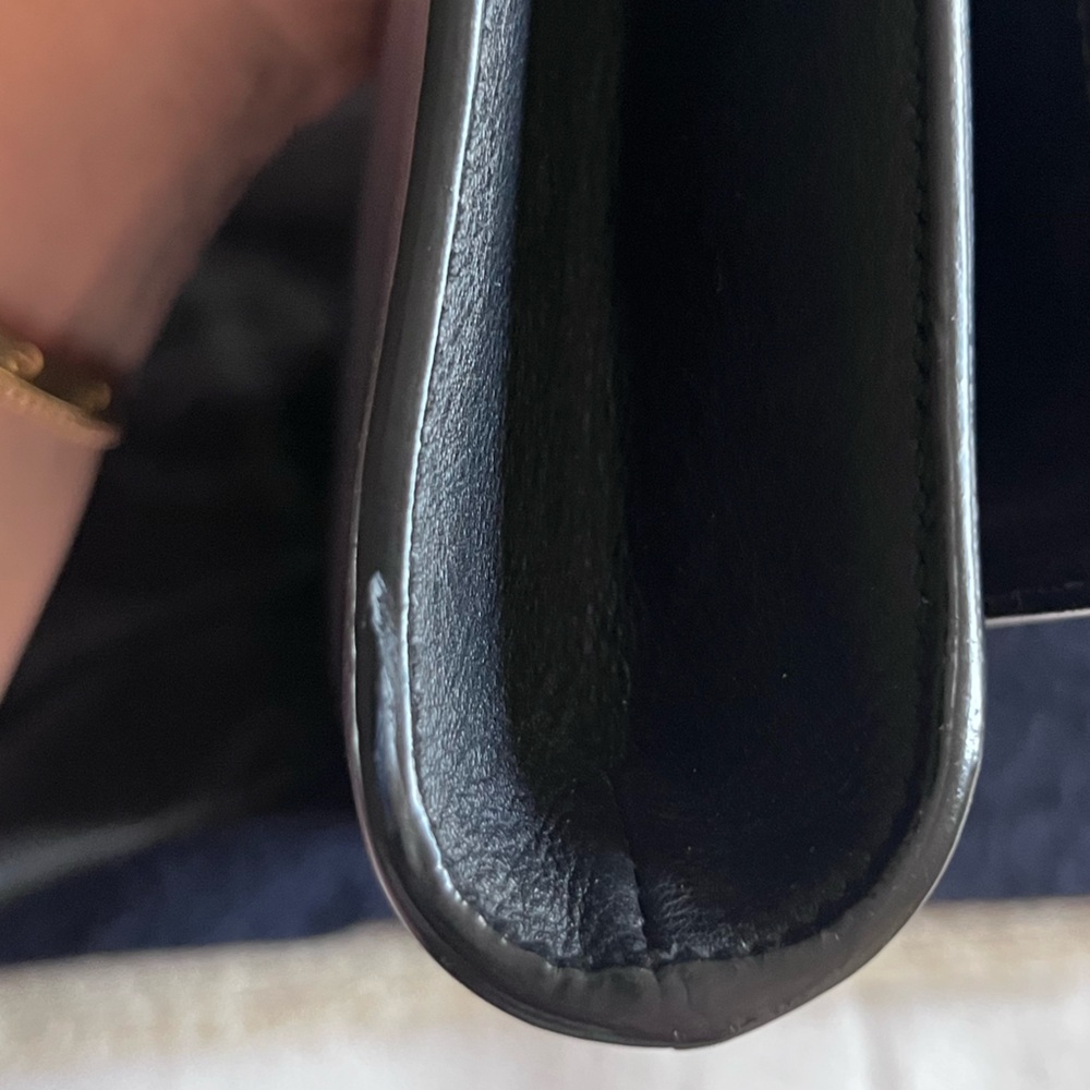 Black Y-Accented YSL Clutch - Picture 8 of 17